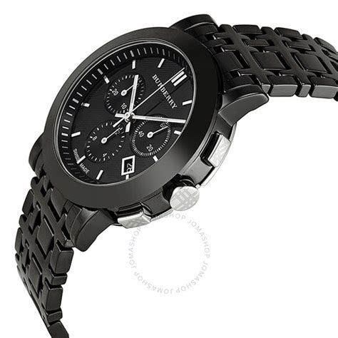 burberry black ceramic watch bu1771|Burberry Chronograph Black Dial Black Ceramic Unisex Watch .